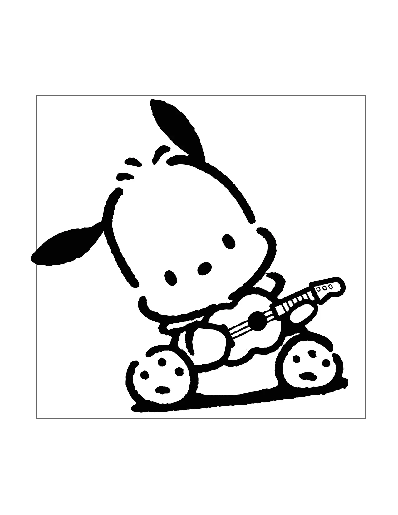 Pochacco Sanrio Coloring Page