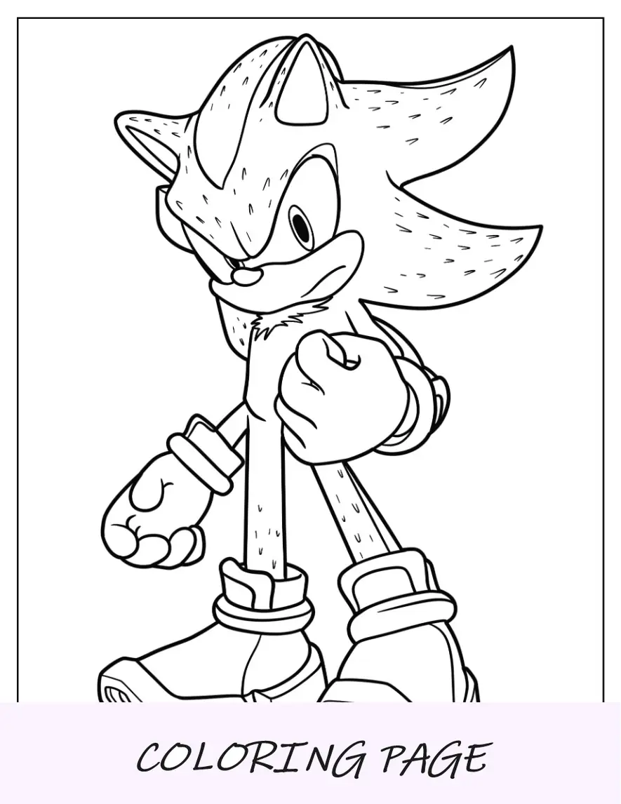 Desenho para colorir de sombra irritada, o ouriço