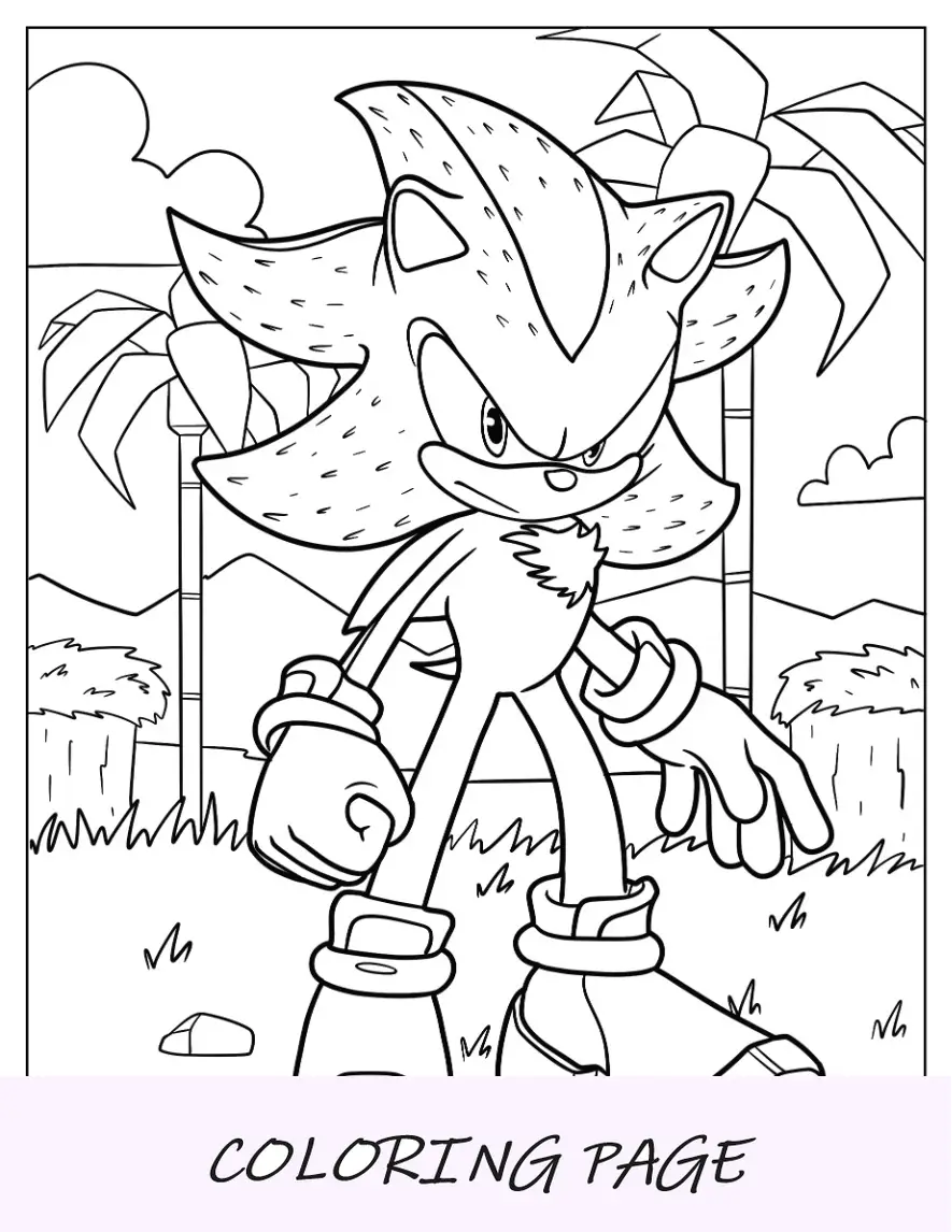 Desenho para colorir de sombras O ouriço na ilha dos anjos