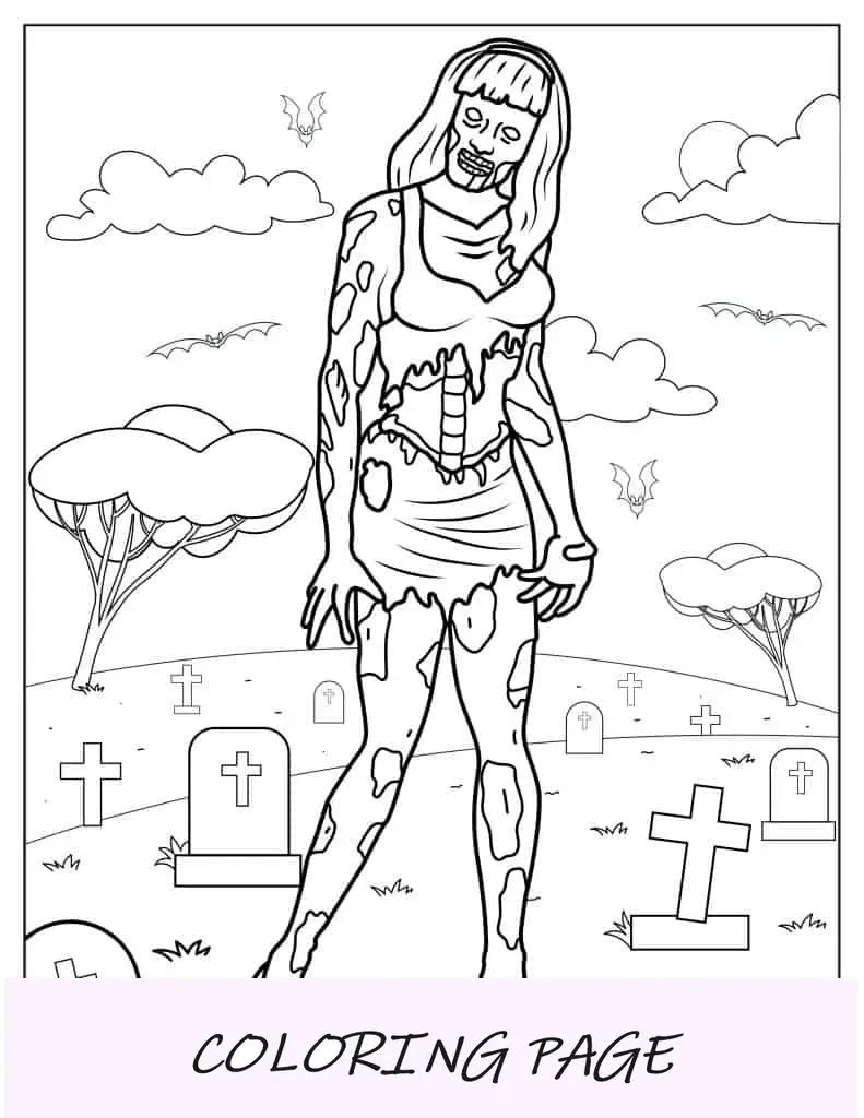 Zumbi mulher infectada com aparência realista