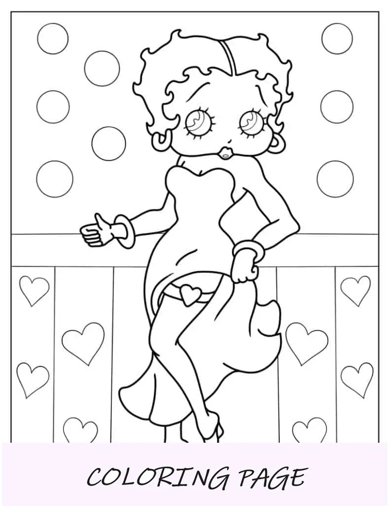 Esquema fácil de Betty Boop en vestido