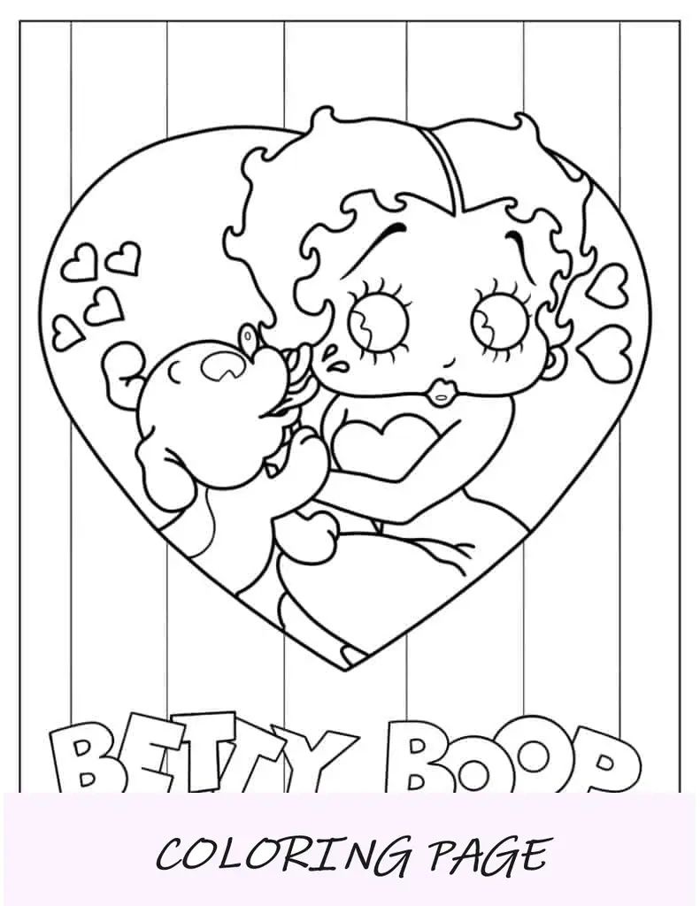 Betty Boop y Pudgy Inside Heart
