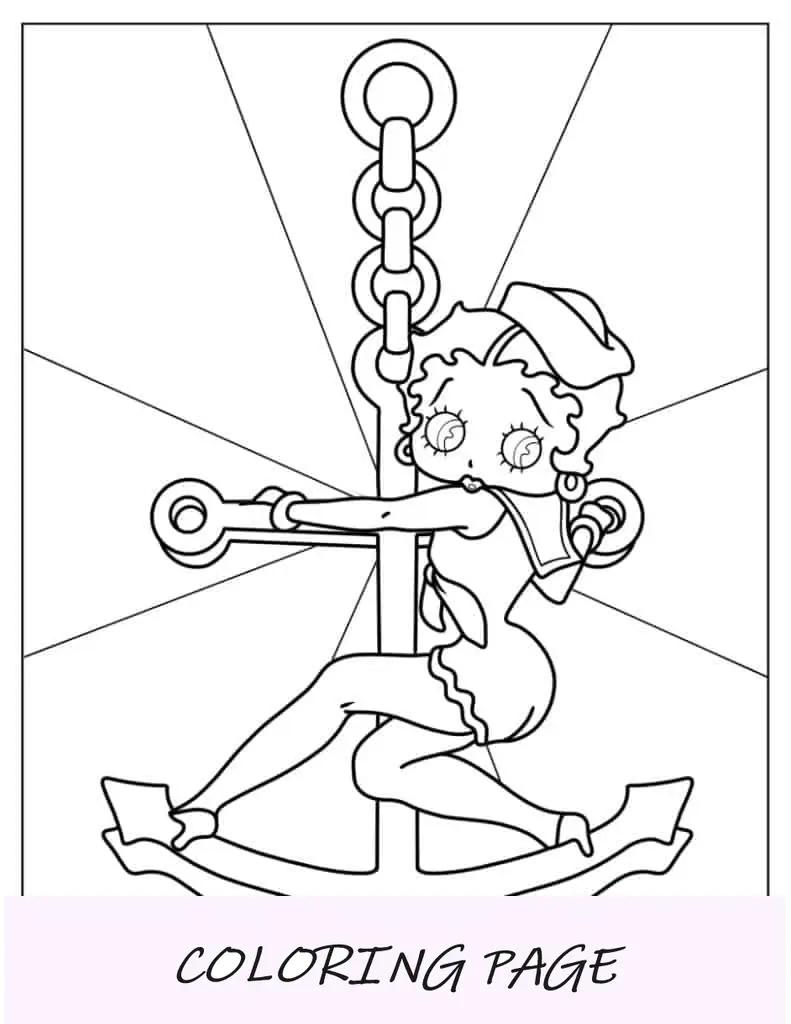 La marinera Betty Boop anclada