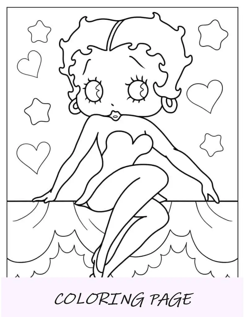 Esquema sencillo de Betty Boop para niños