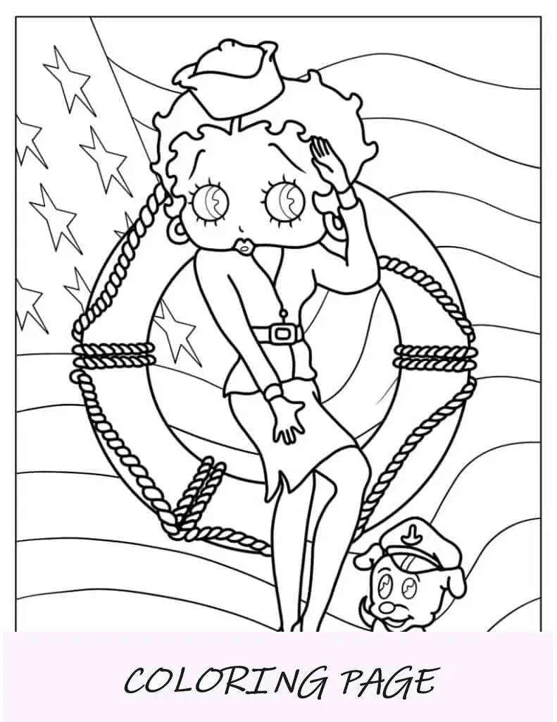 Linda Betty Boop saludando
