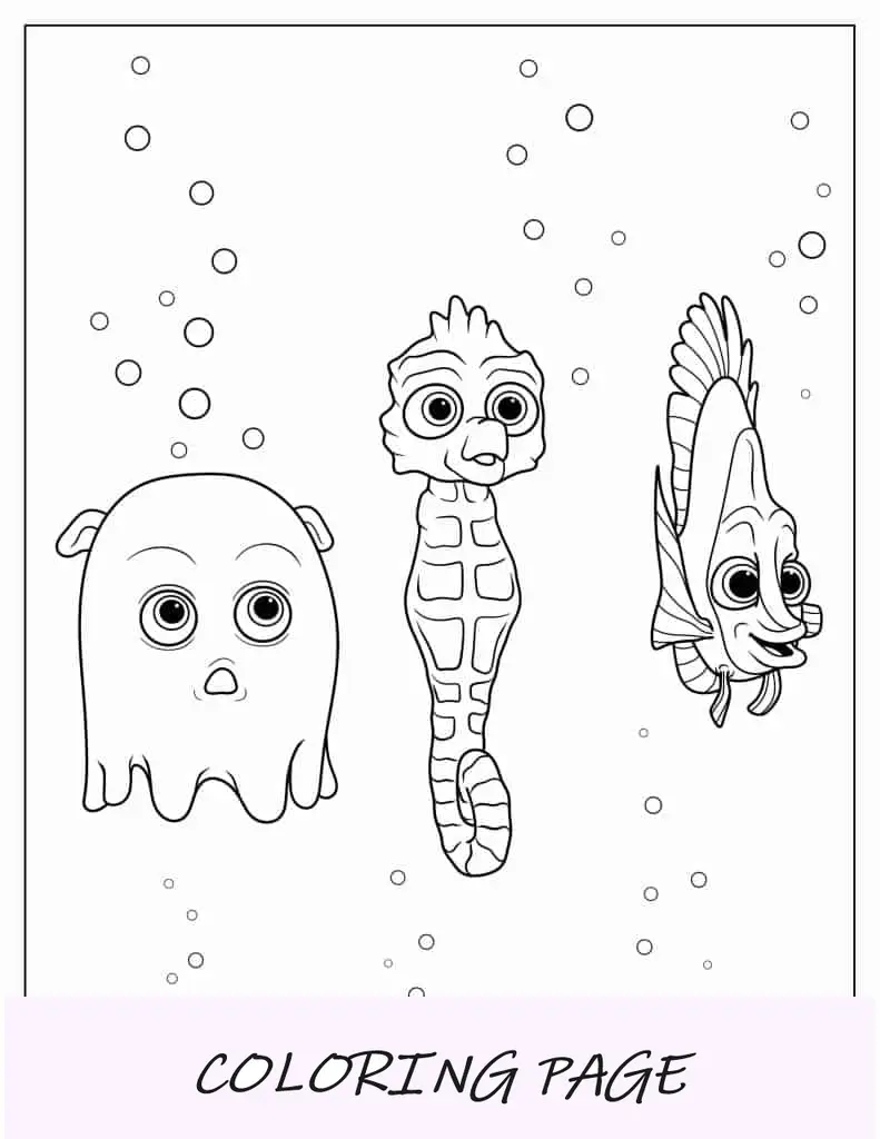 Desenho para colorir de Sheldon, Pearl e Tad