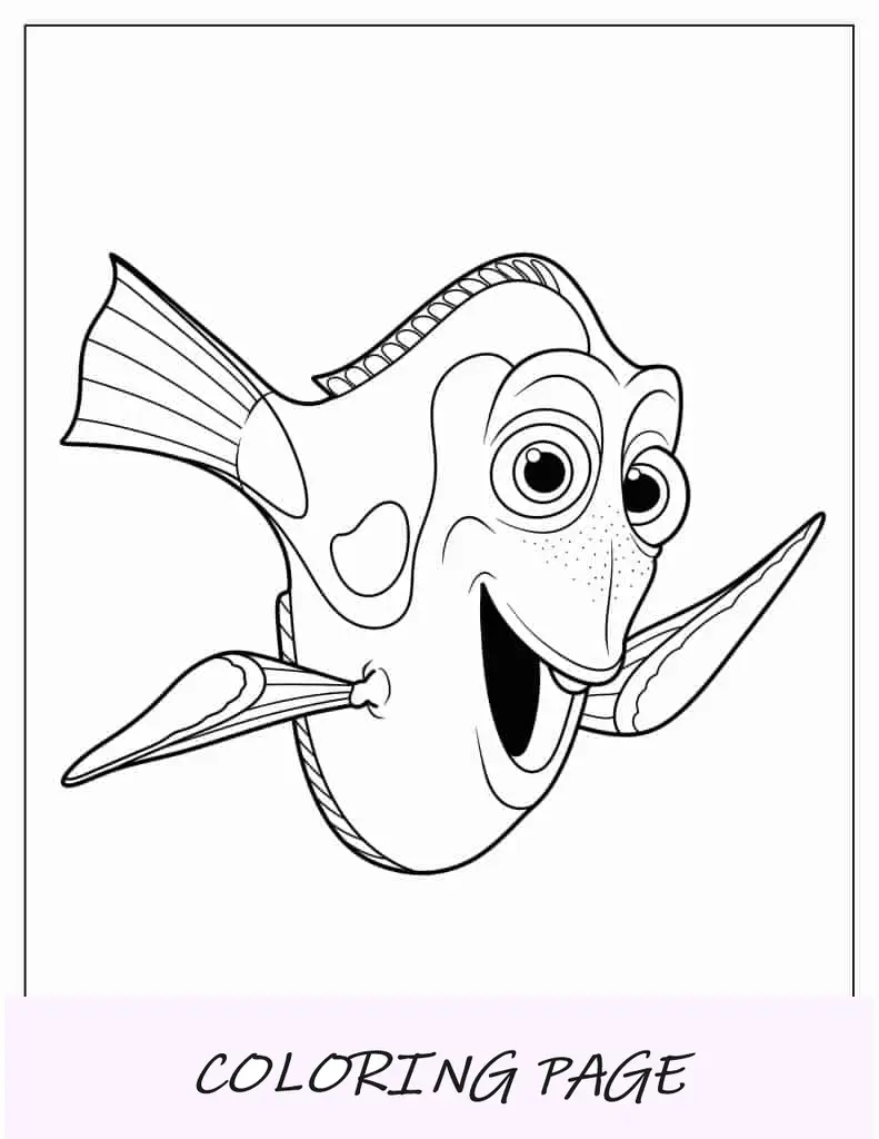 Dora de Procurando Nemo para colorir