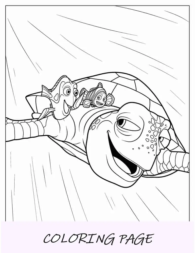 Página para colorir de esmagar a tartaruga