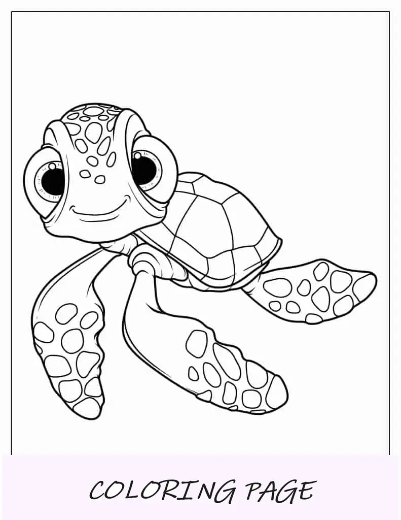 Squirt de Procurando Nemo para colorir