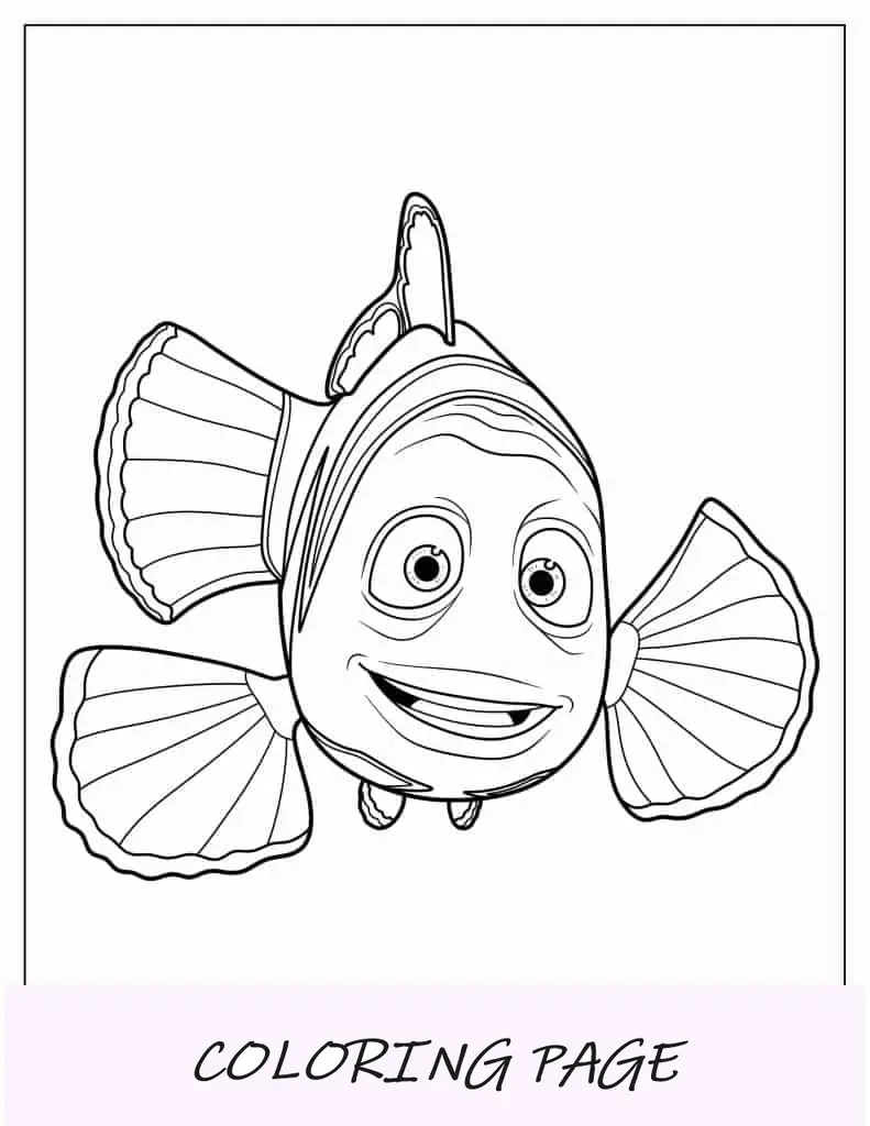 Página para colorir de Marlin de Procurando Nemo