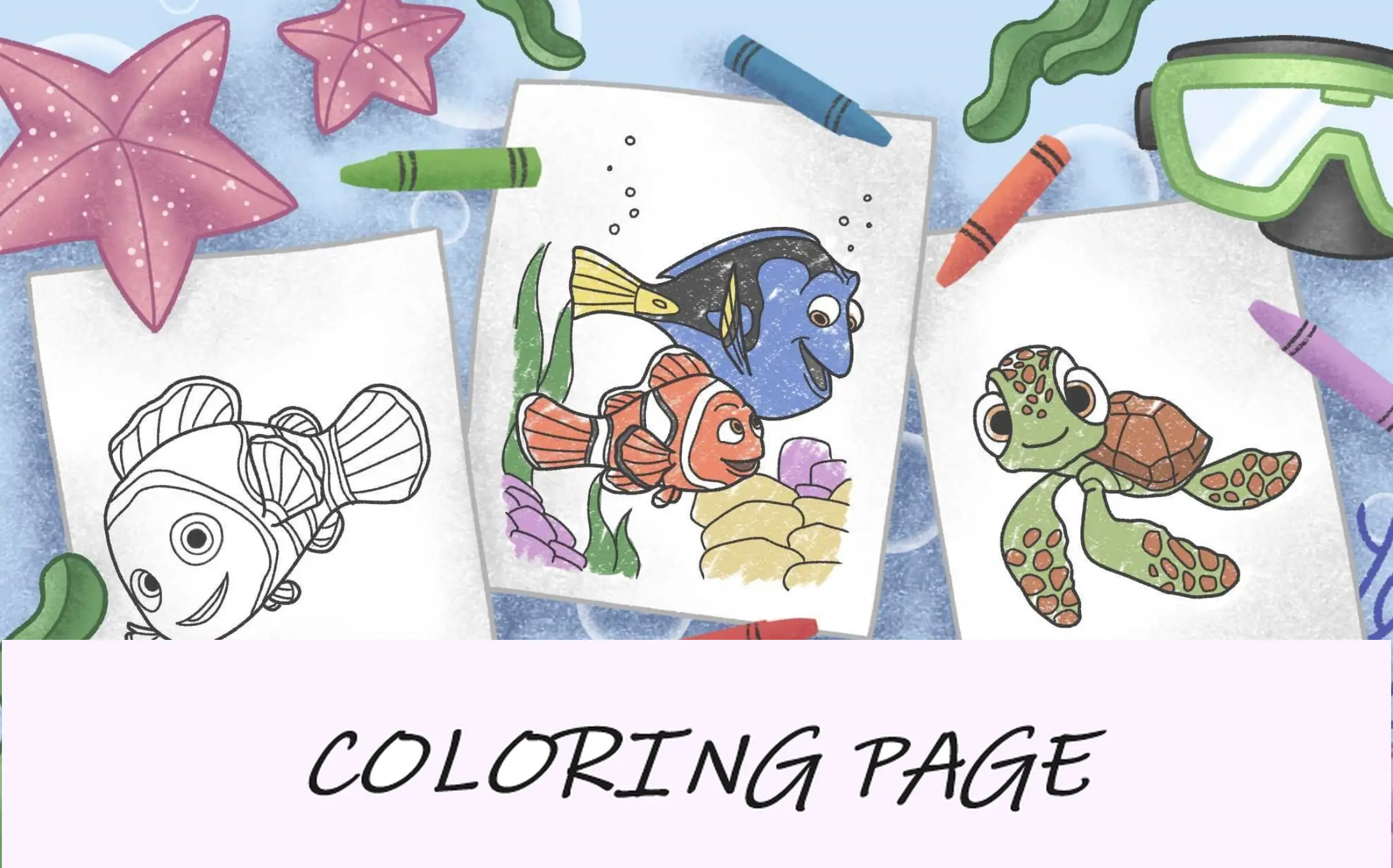 Procurando Nemo para colorir imagem em destaque