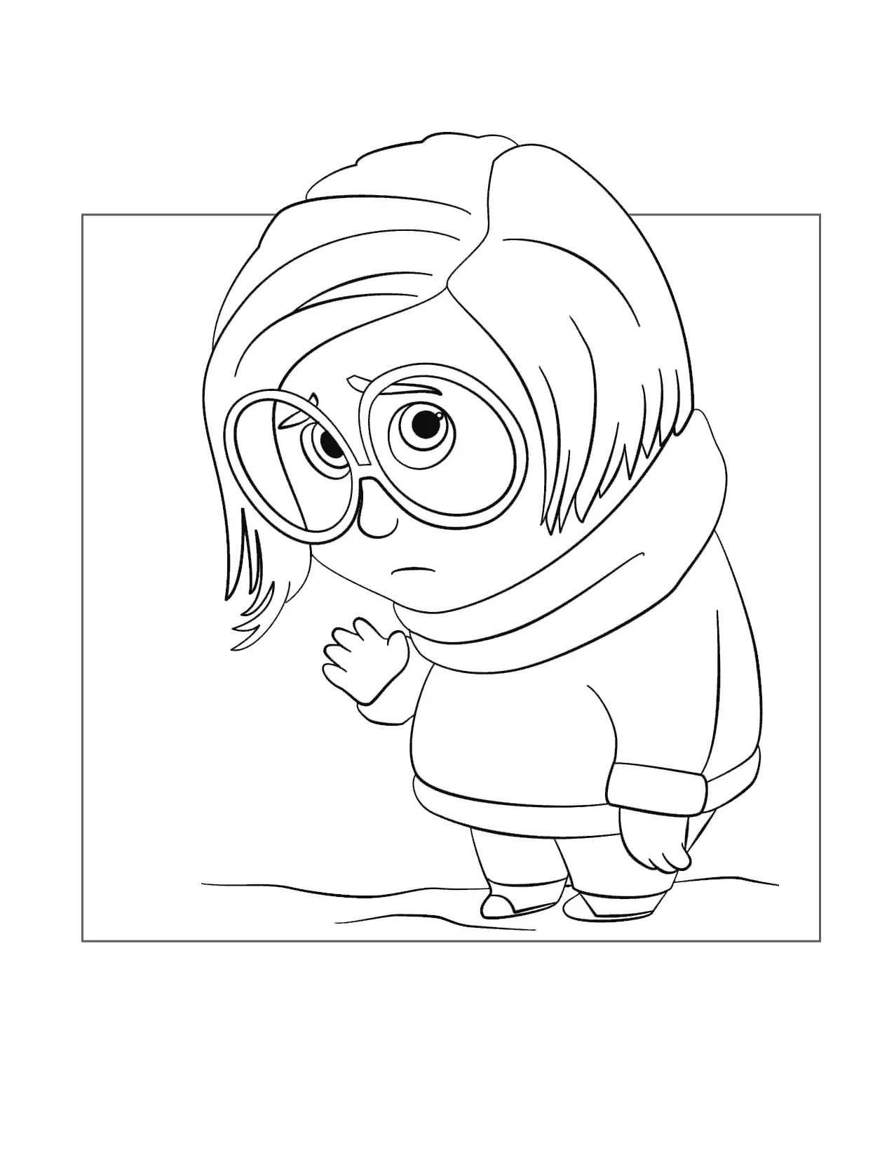 Sadness Inside Out Coloring Page