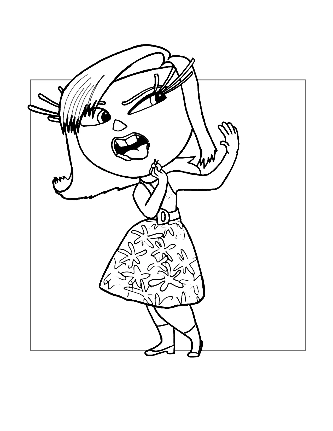 Disgust Inside Out Coloring Page