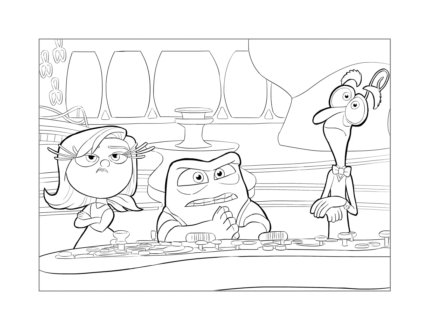 Anger At The Controls Inside Out Coloring Page