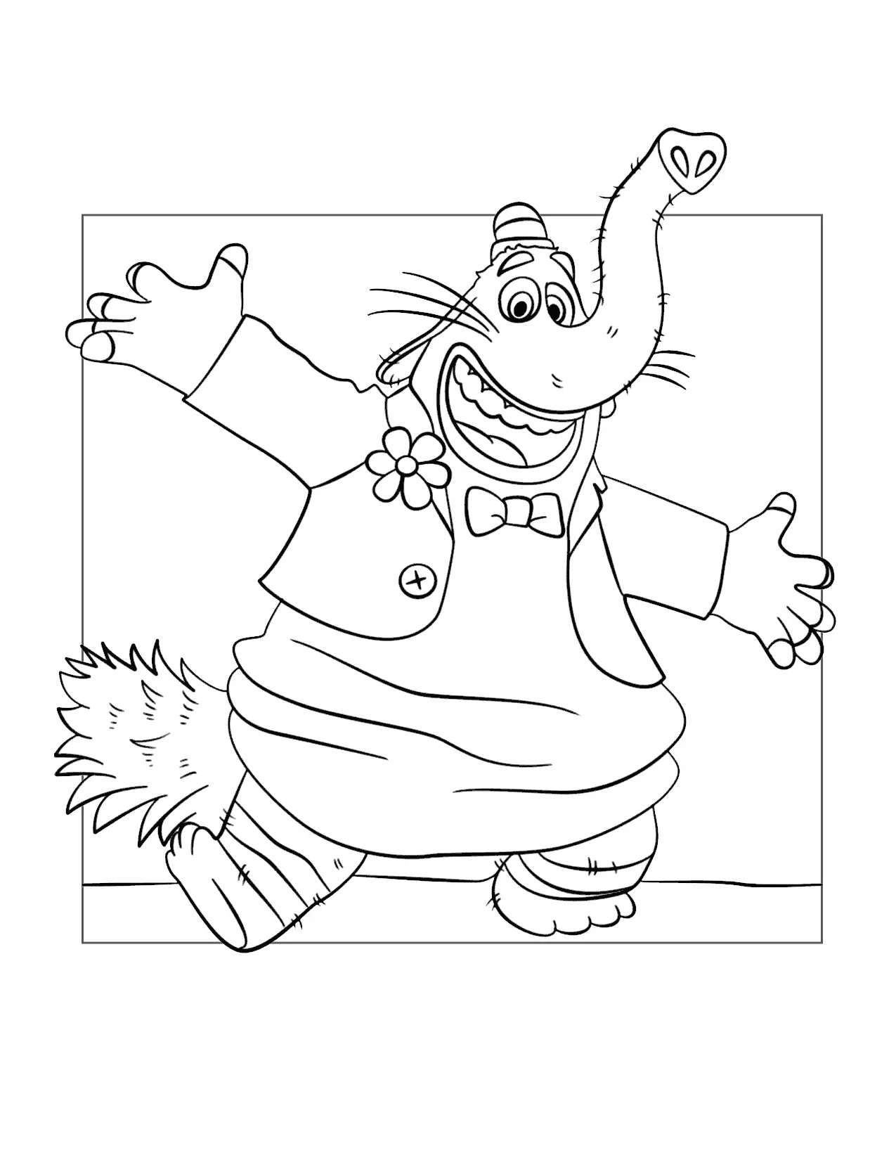 Hey Bing Bong Inside Out Coloring Page
