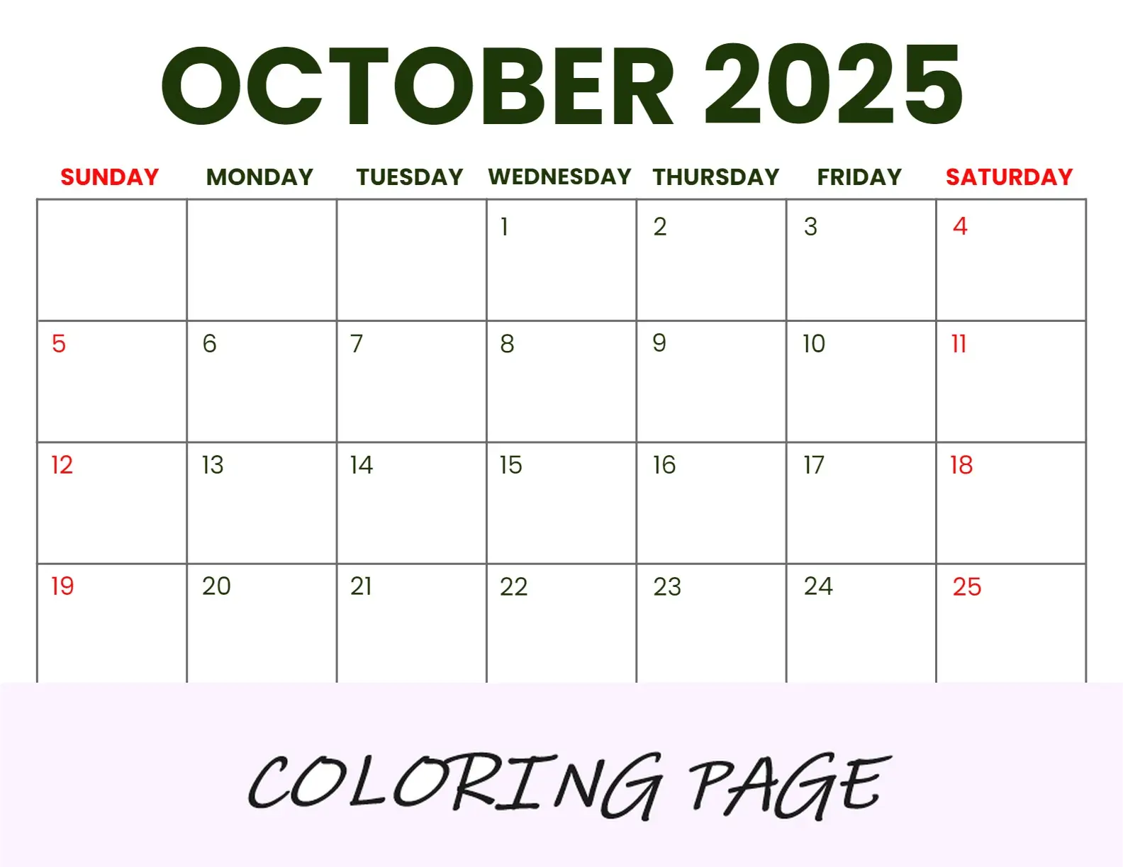 Calendario Octubre 2025 Para Imprimir Paisaje Ventoso
