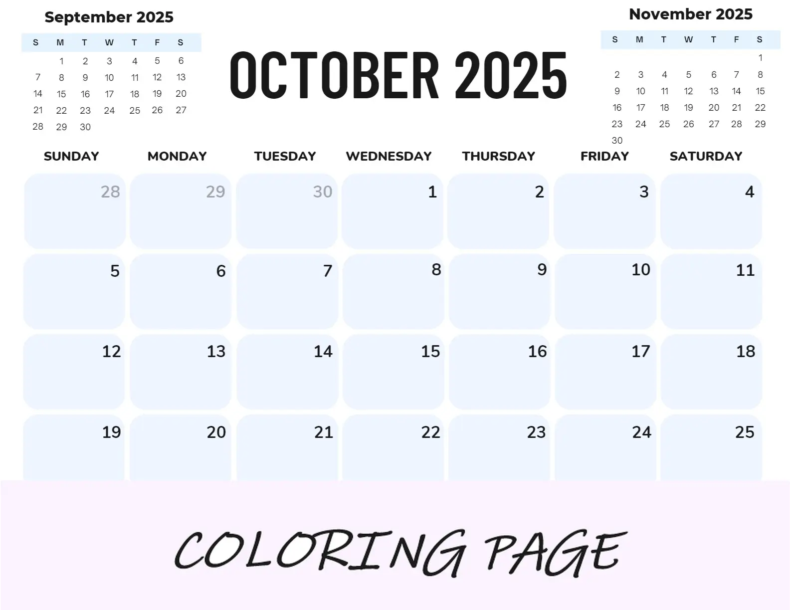 Calendario Octubre 2025 Para Imprimir Paisaje De Perros