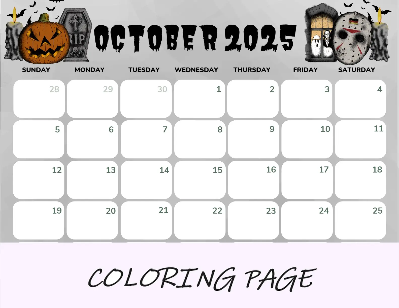 Calendario Octubre 2025 Imprimible Día De La Raza 2 Paisaje