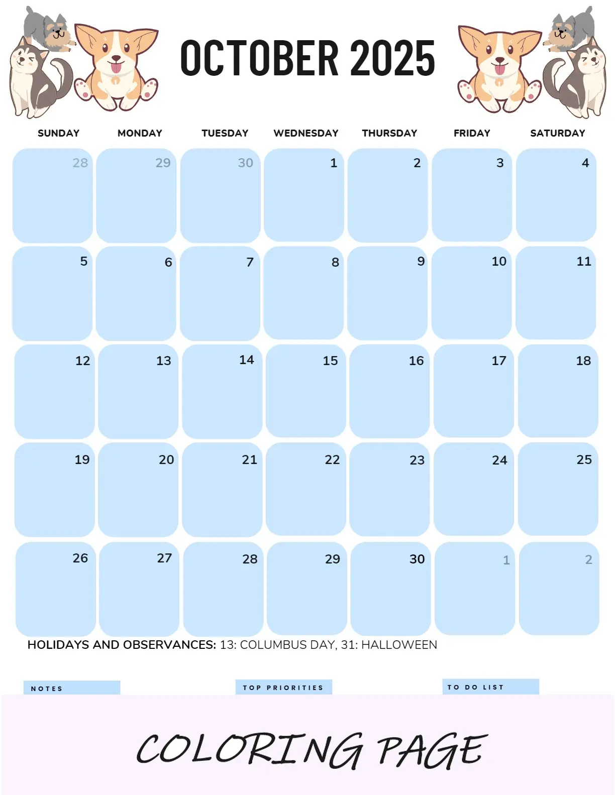 Calendario Octubre 2025 Imprimible Flores Retrato