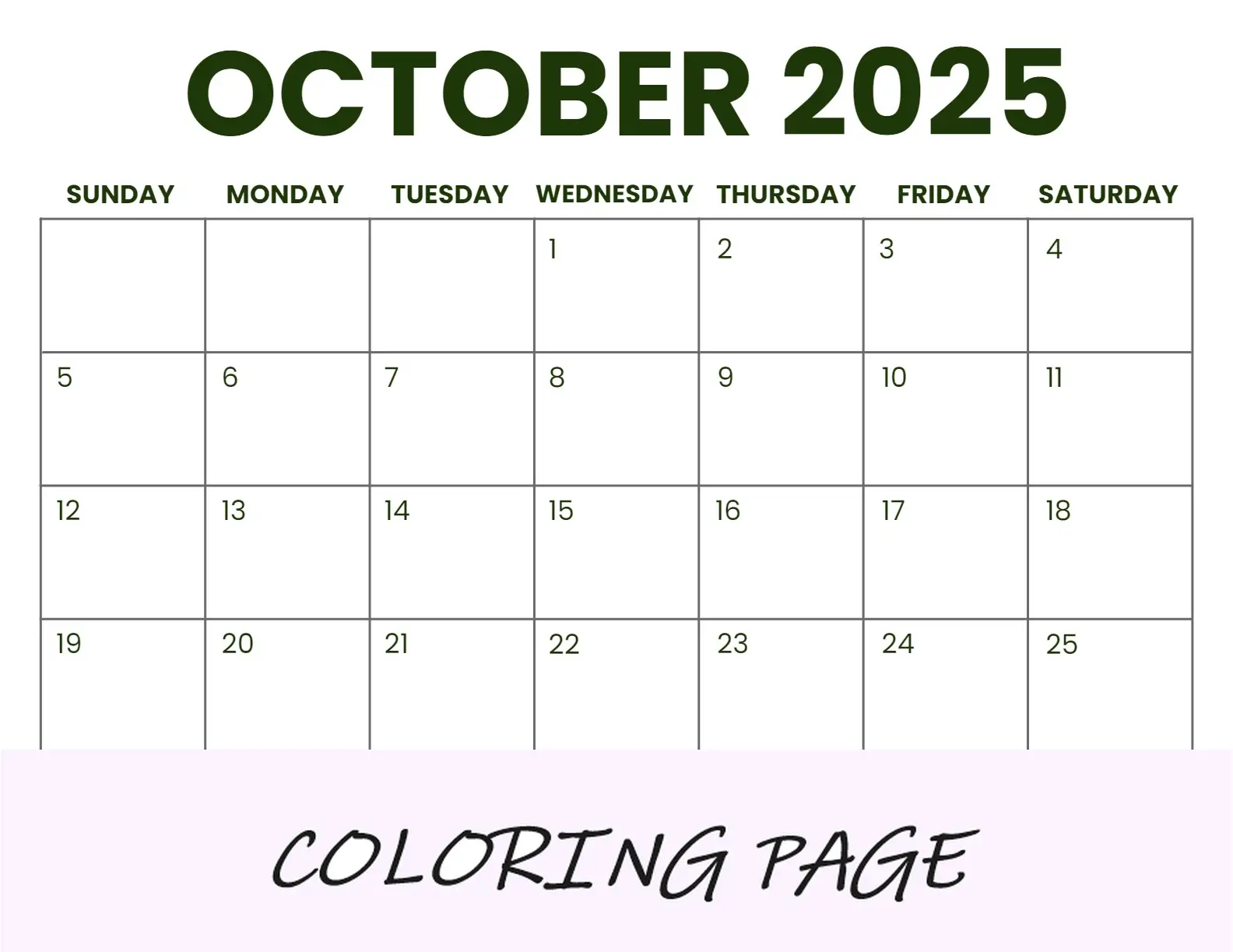 Calendario Octubre 2025 Paisaje De Otoño Para Imprimir