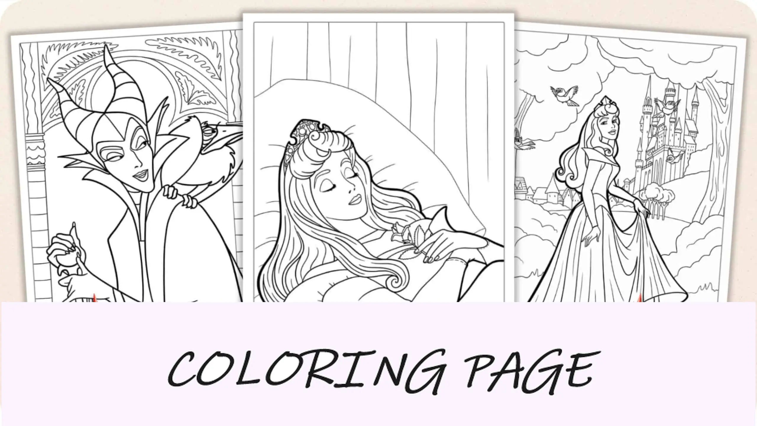 dibujos para colorear de la bella durmiente imagen destacada