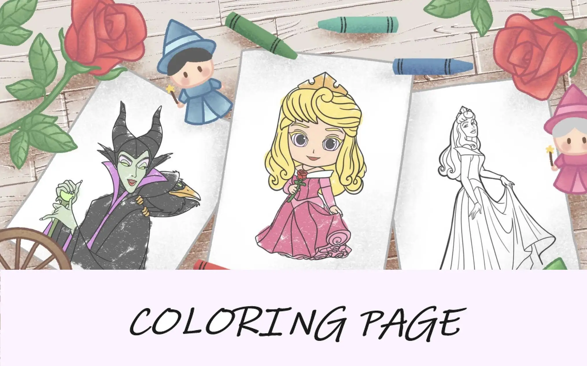 dibujos para colorear de la bella durmiente