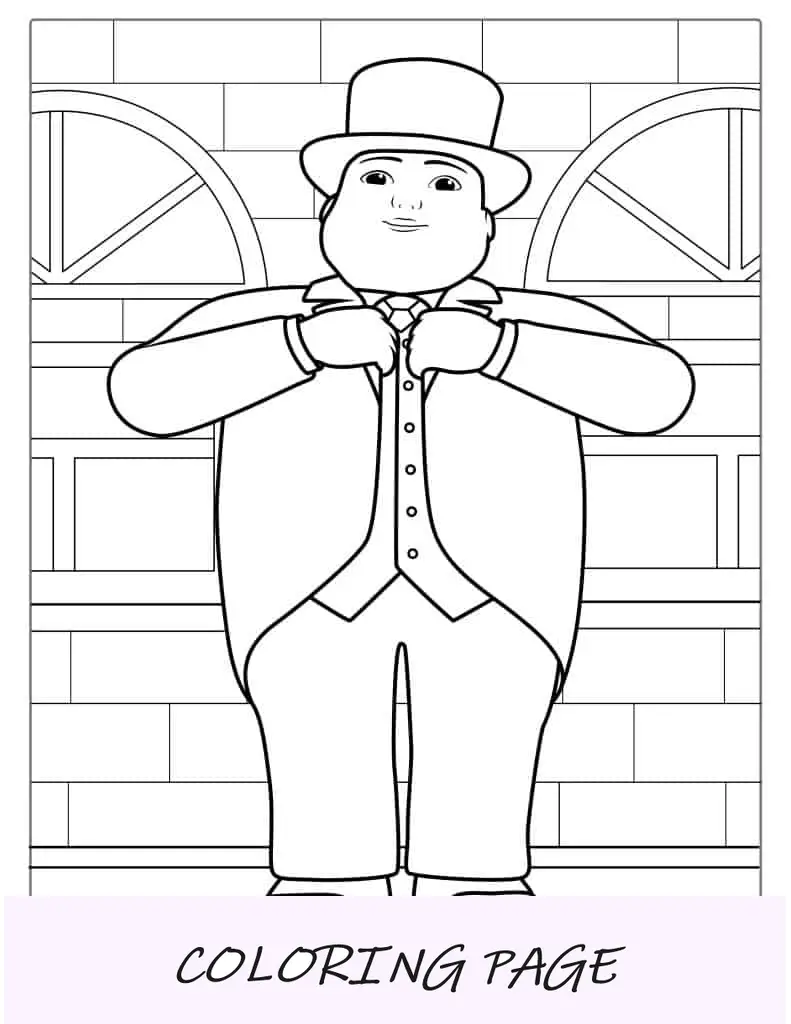 Senhor Condutor de Thomas e amigos para colorir