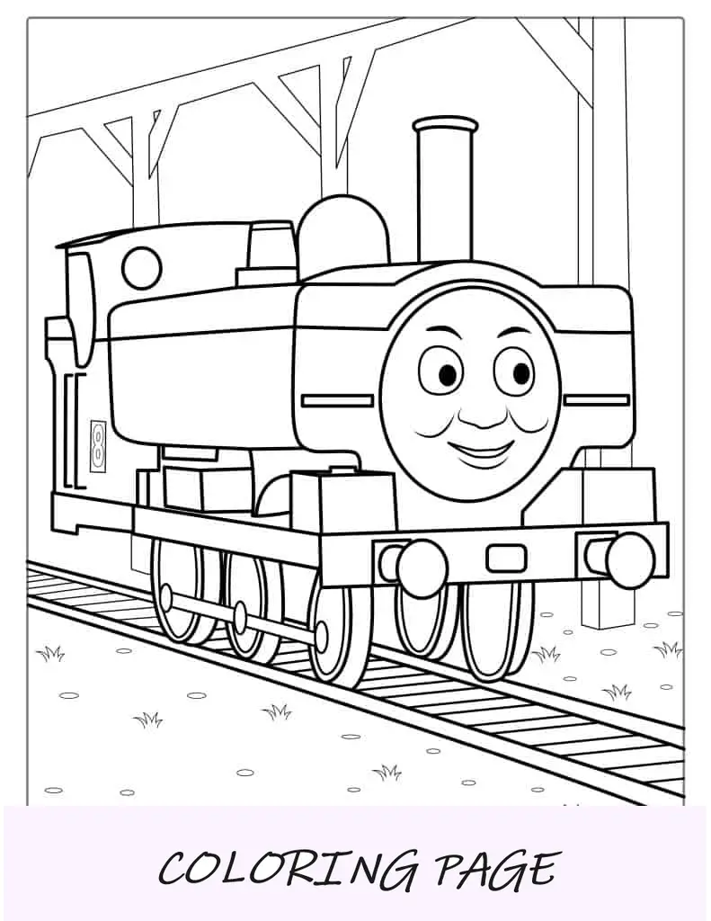Folha para colorir Duck The Train