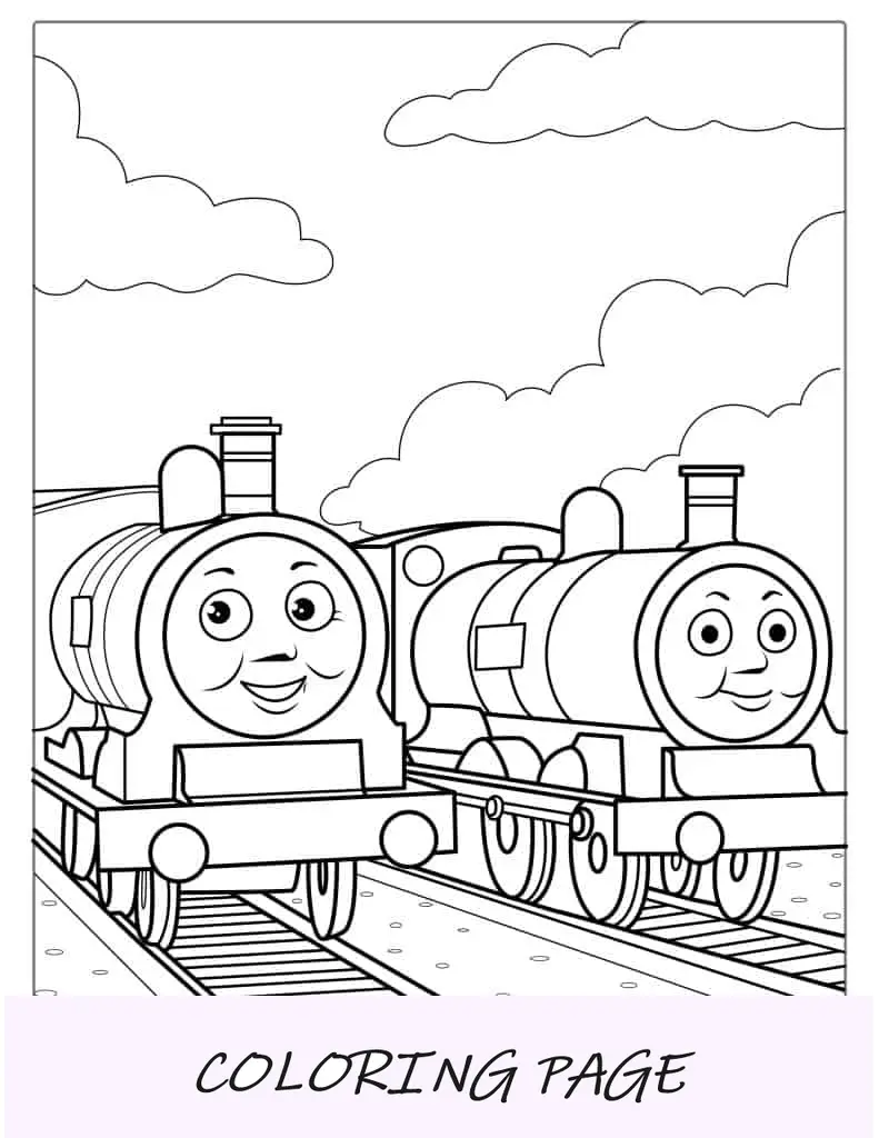 Folha para colorir Donald e Douglas