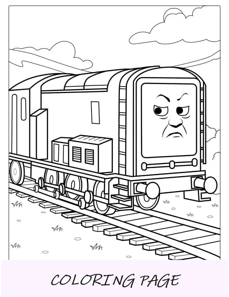 Trem Diesel De Thomas E Seus Amigos Para Colorir