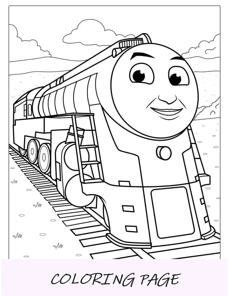 Página para colorir de Connor, o trem