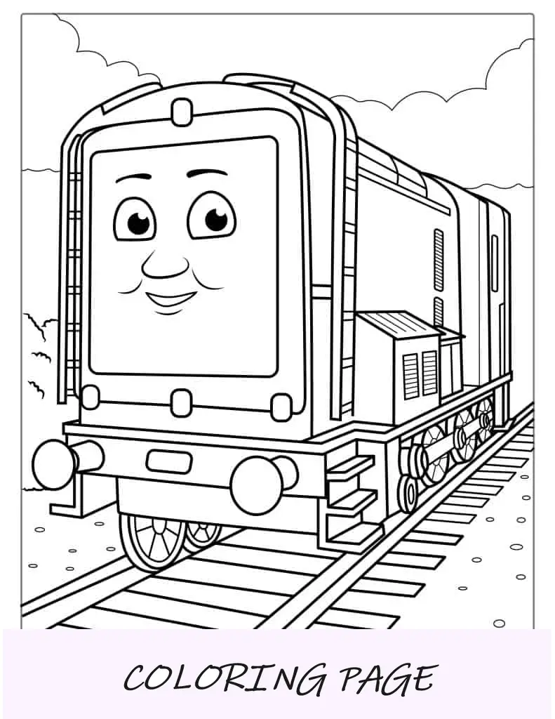 Desenho para colorir de Diesel, o trem