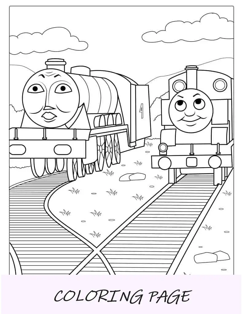 Imagem para colorir de Thomas e Gordon