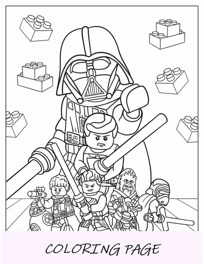 Página para colorir de Lego Star Wars