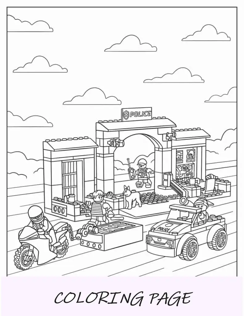 Lego City Police Station Chase para colorir