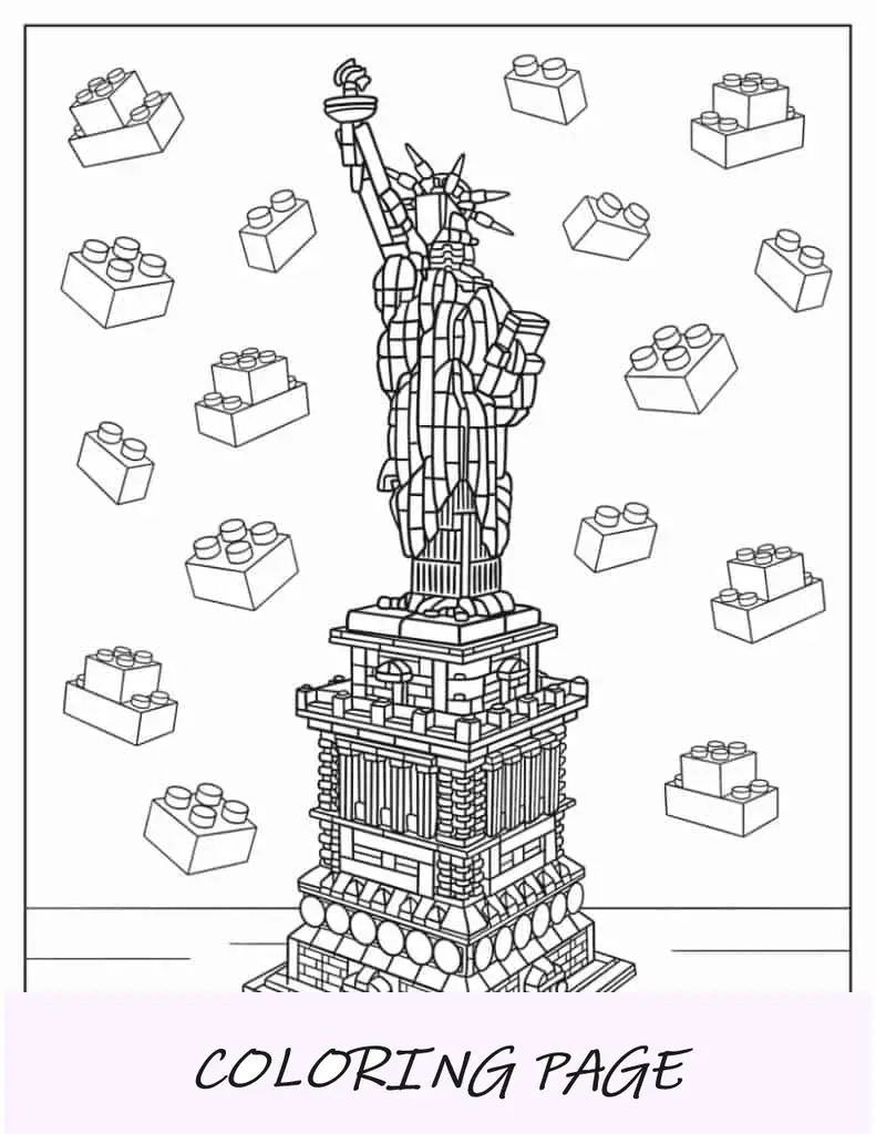 Estátua da Liberdade detalhada de Lego