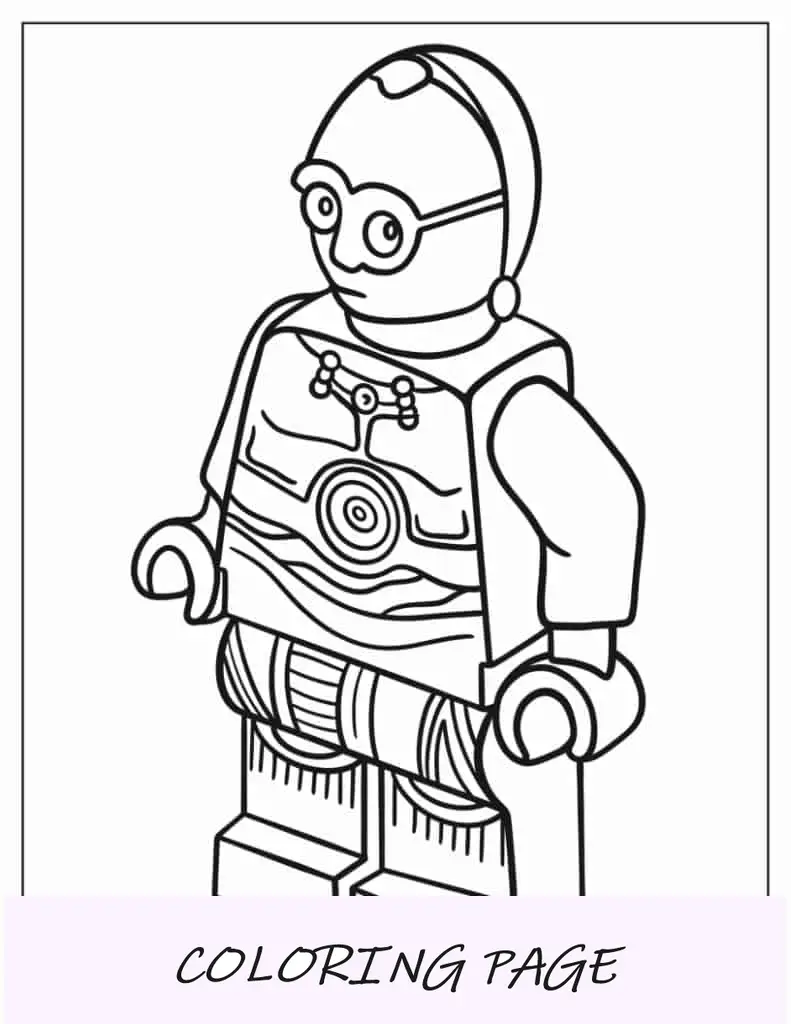 Lego C3PO simples para crianças