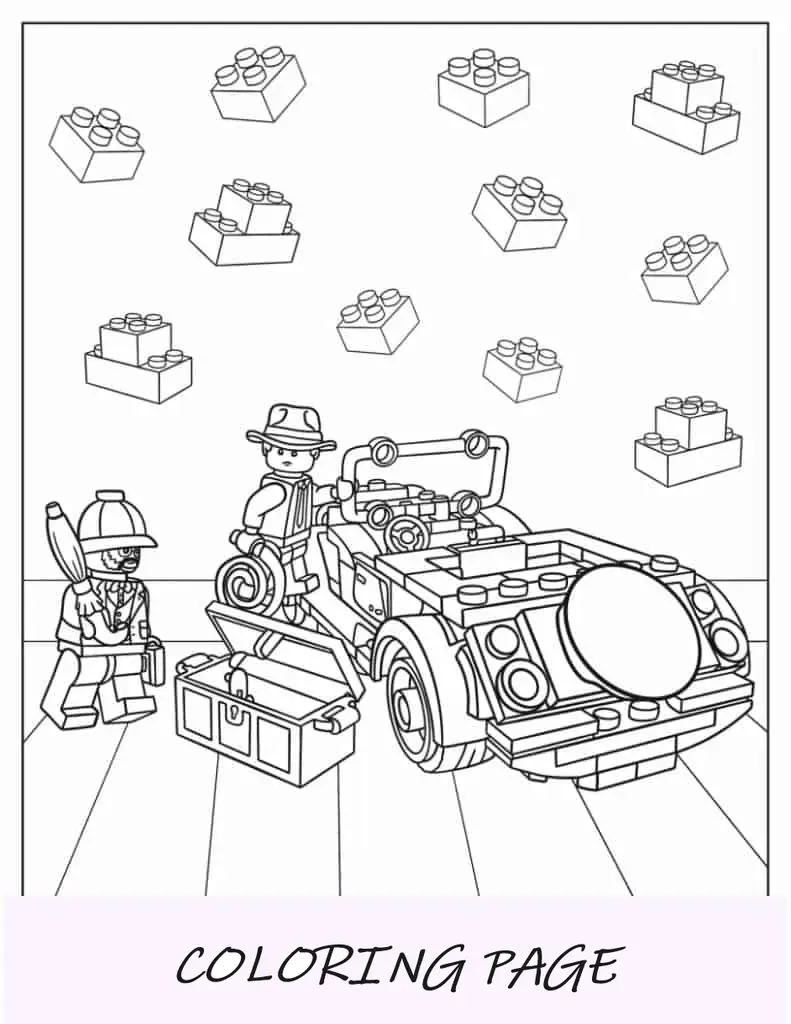 Lego Indiana Jones para colorir para crianças