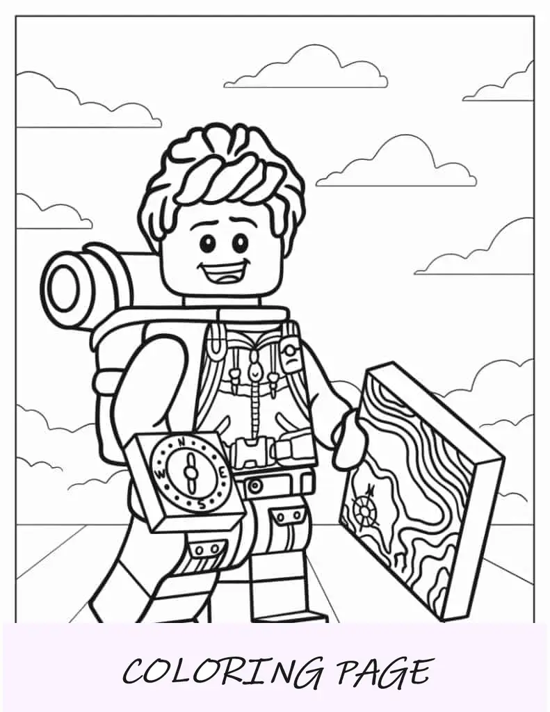 Lego Hiker para colorir