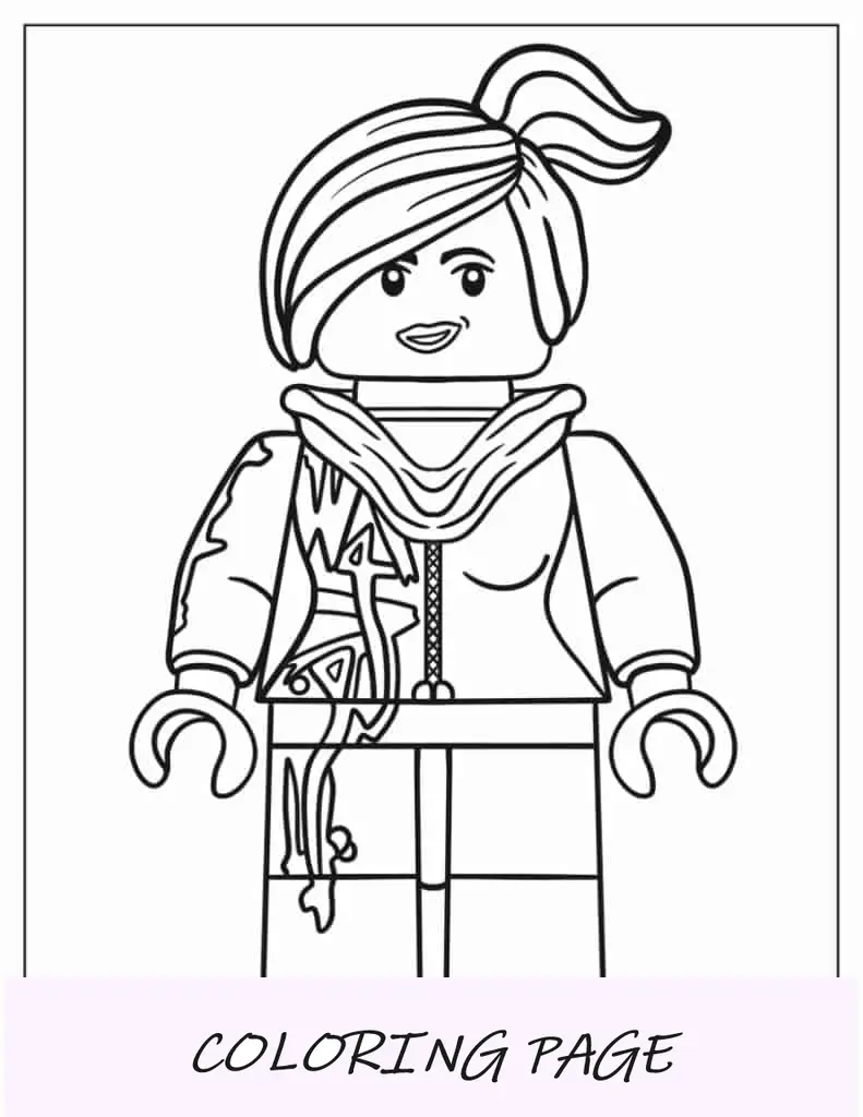 Esboço fácil de Lucy Wyldstyle para colorir