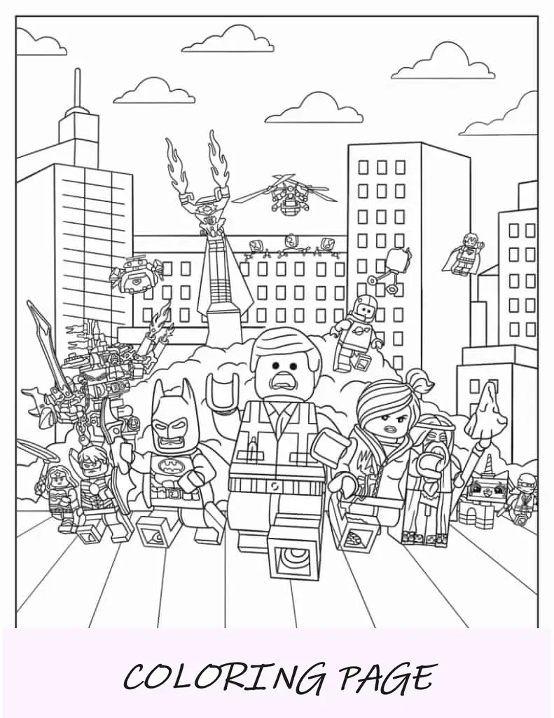 Pôster detalhado do filme Lego para colorir