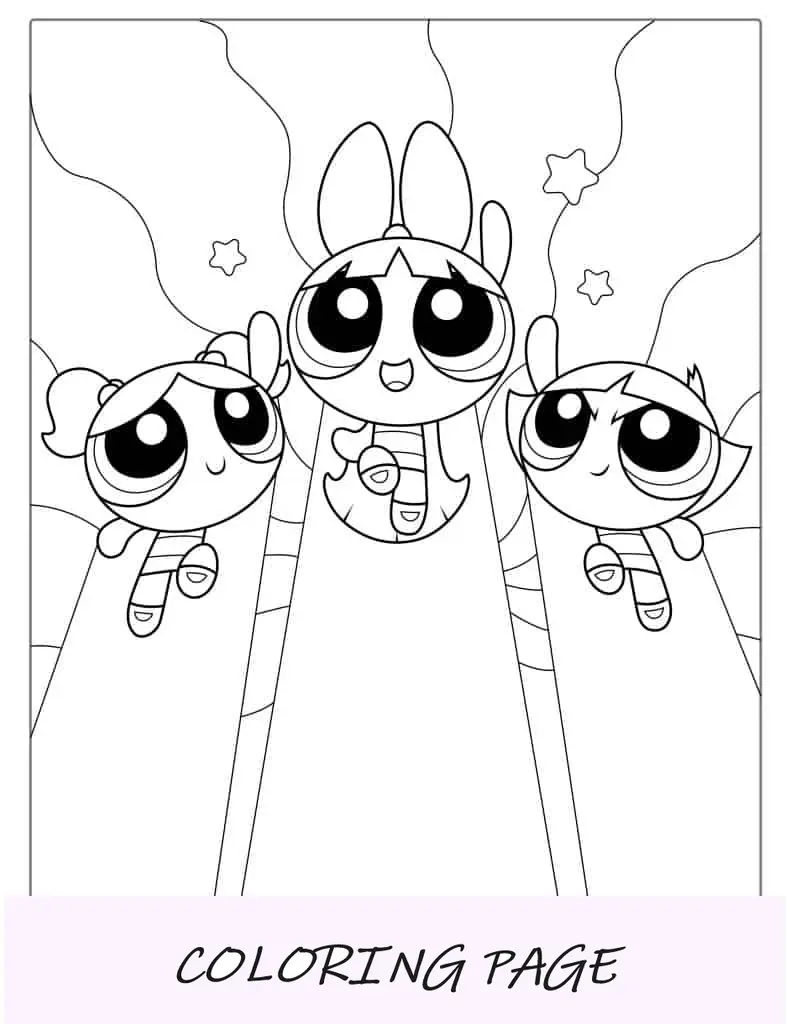 Powerpuff Girls fliegen in den Himmel