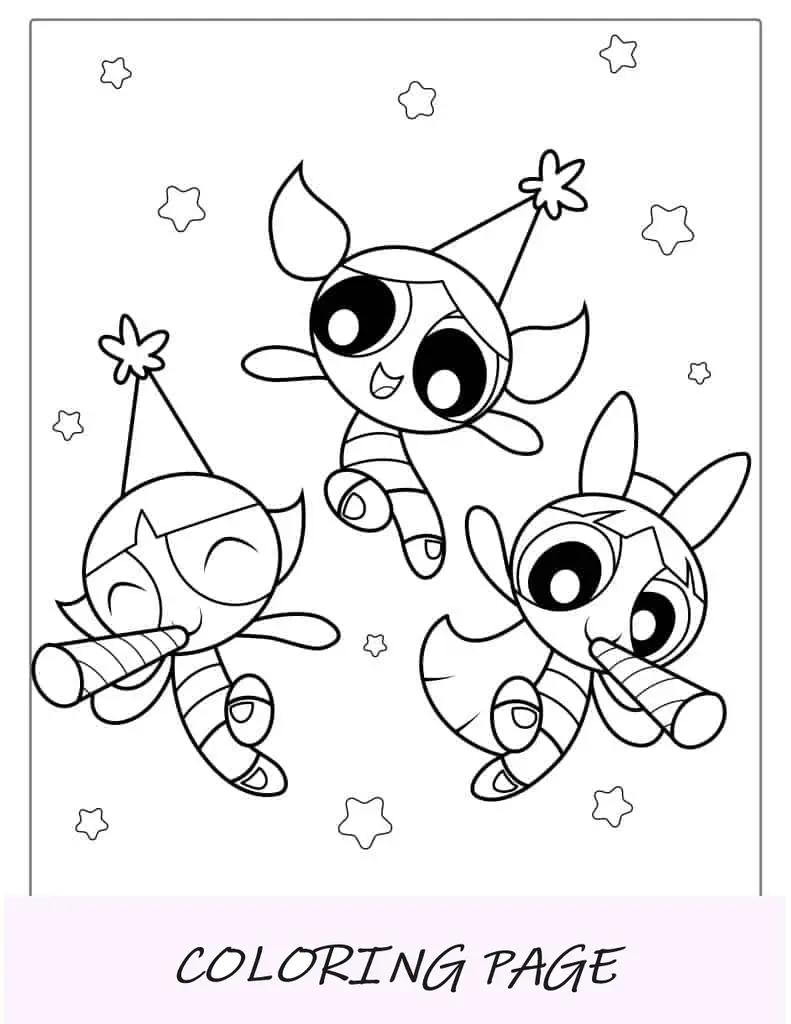 Alles Gute zum Geburtstag Powerpuff Girls Malseite