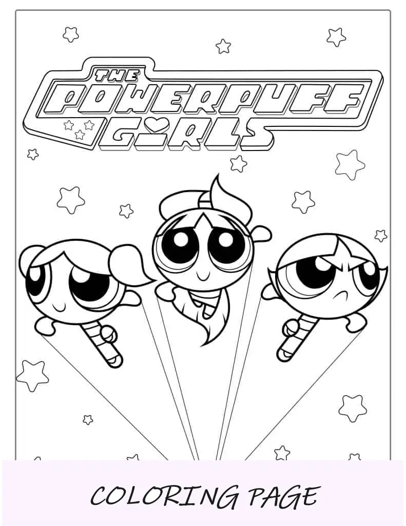 Powerpuff Girls Malseite mit Logo
