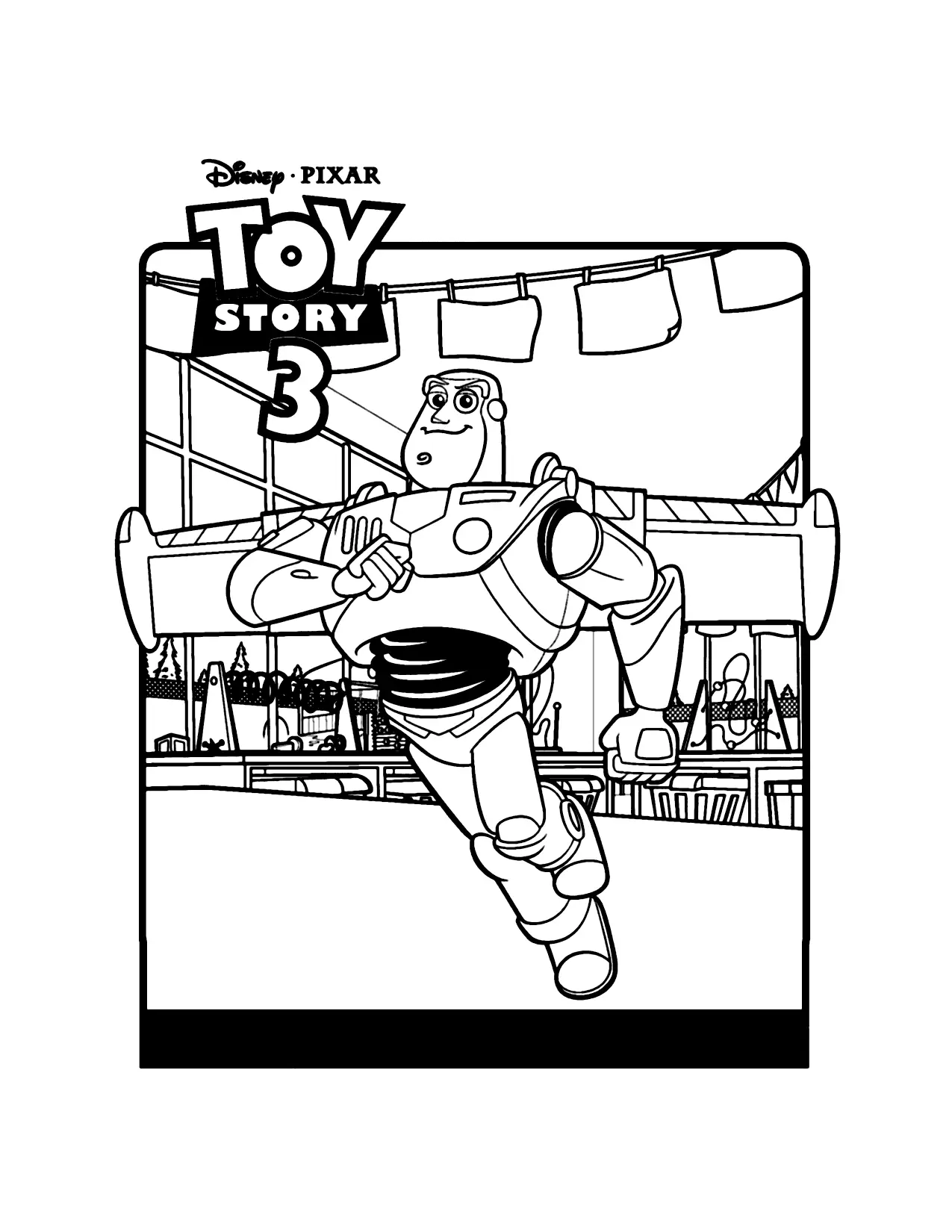 Buzz Lightyear Toy Story 3 Coloring Page