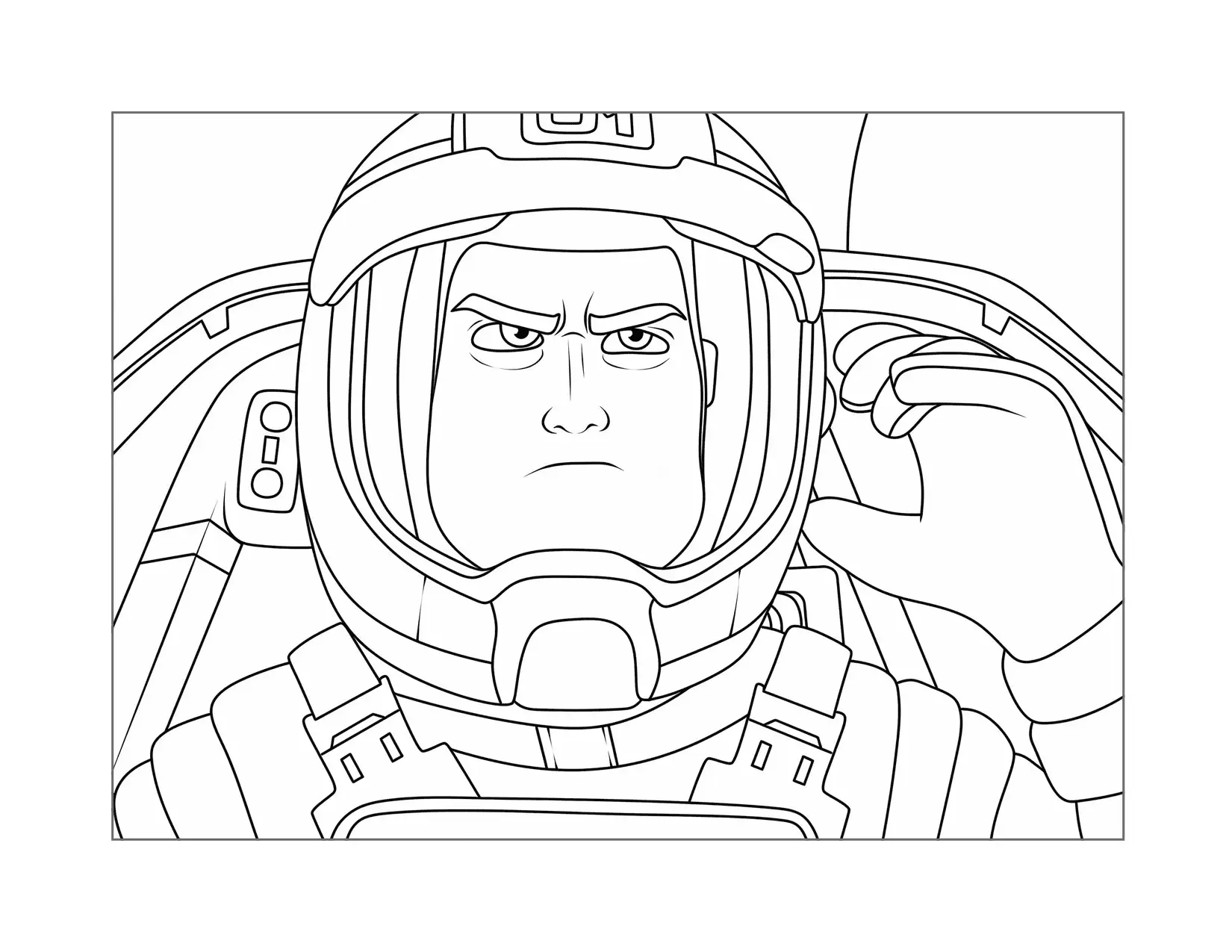 Buzz Lightyear In The Movie Coloring Page