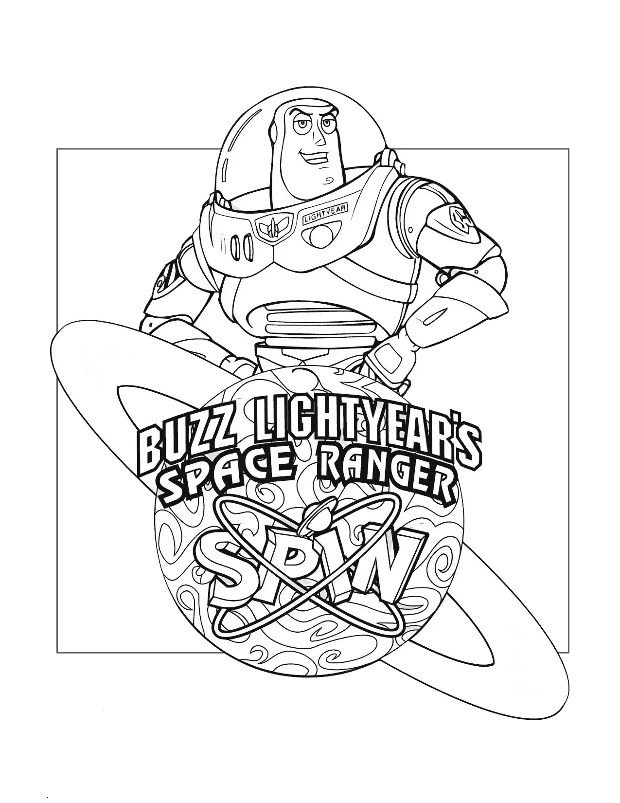 Buzz Lightyear Space Ranger Coloring Page