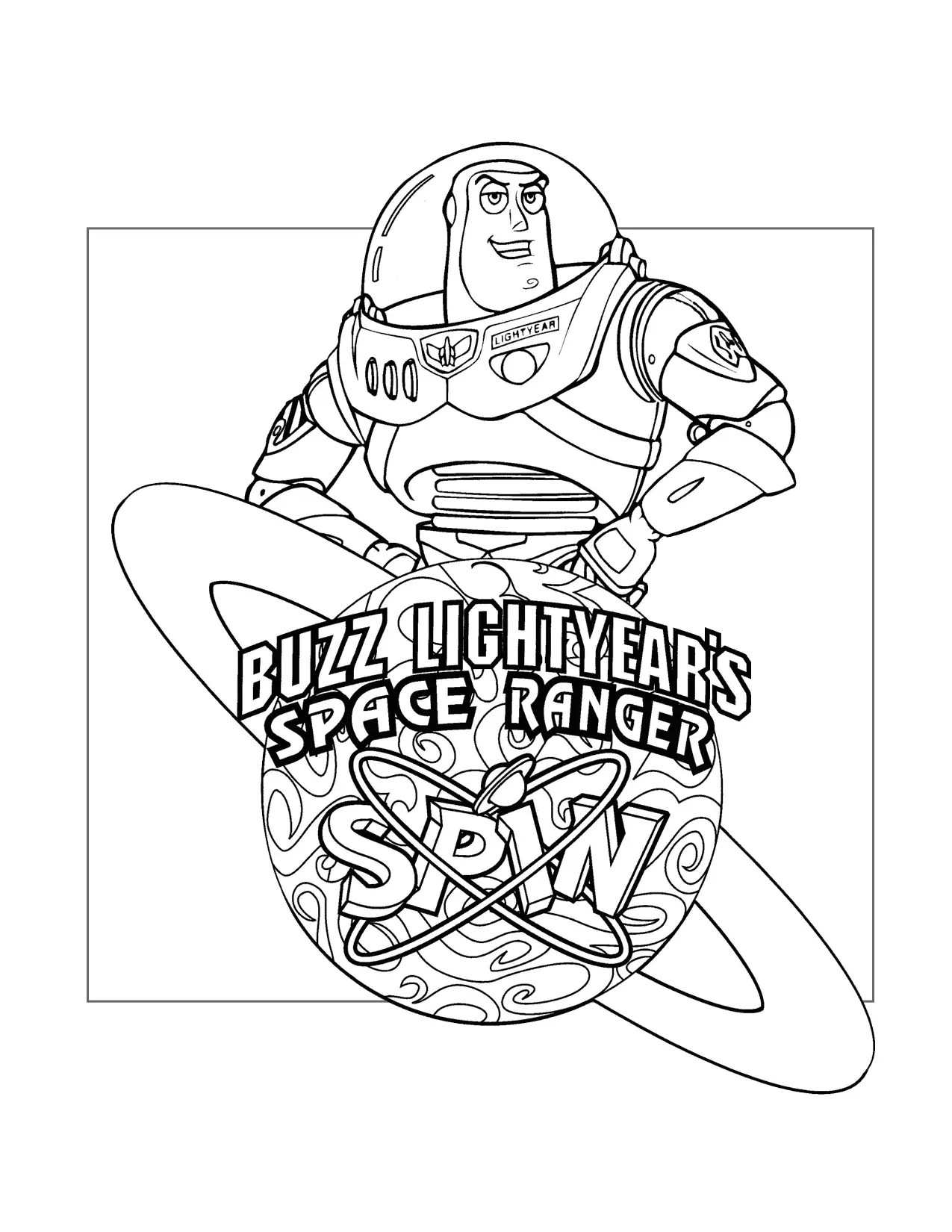 Buzz Lightyear Space Ranger Spin Ride Coloring Page