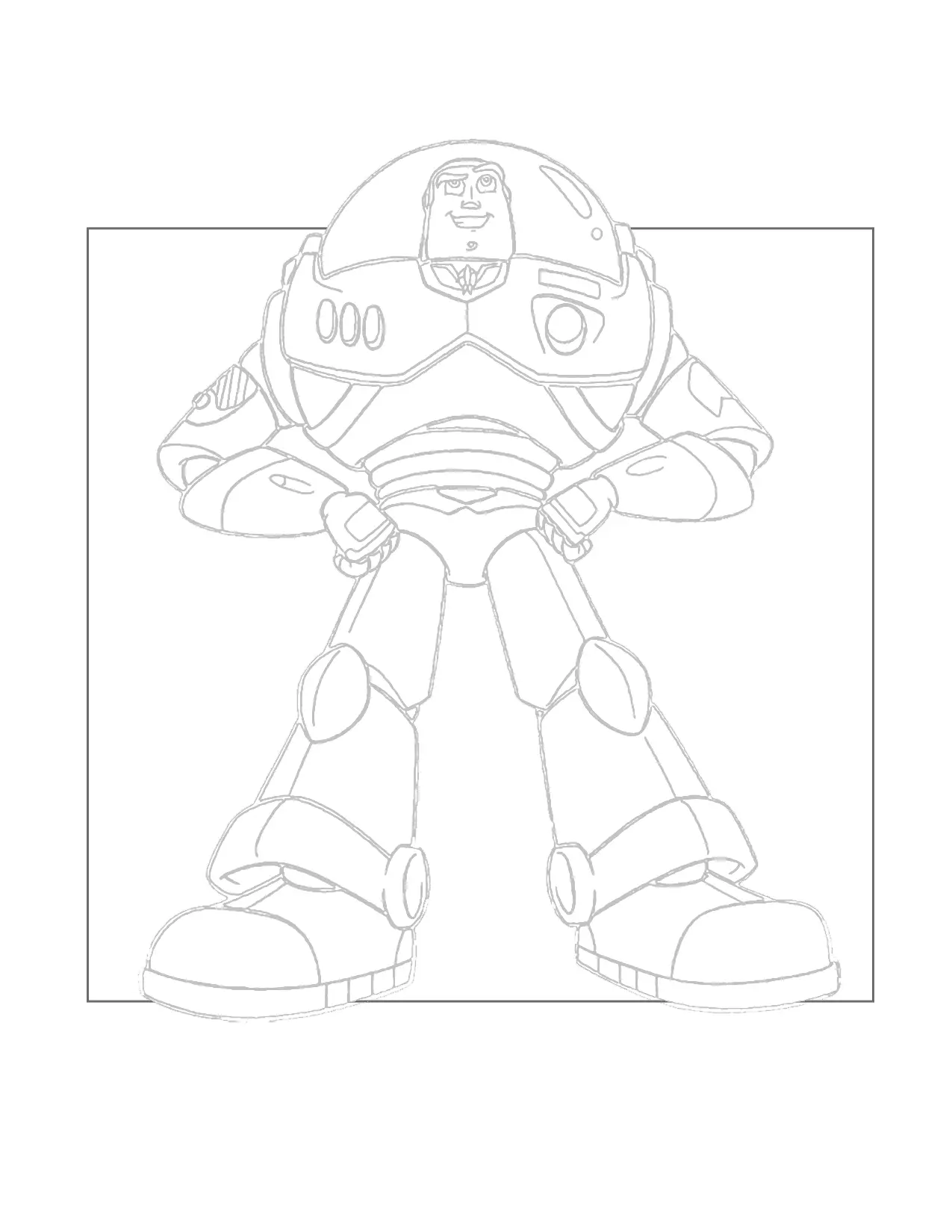 Buzz Lightyear Larger Than Life Traceable Coloring Sheet