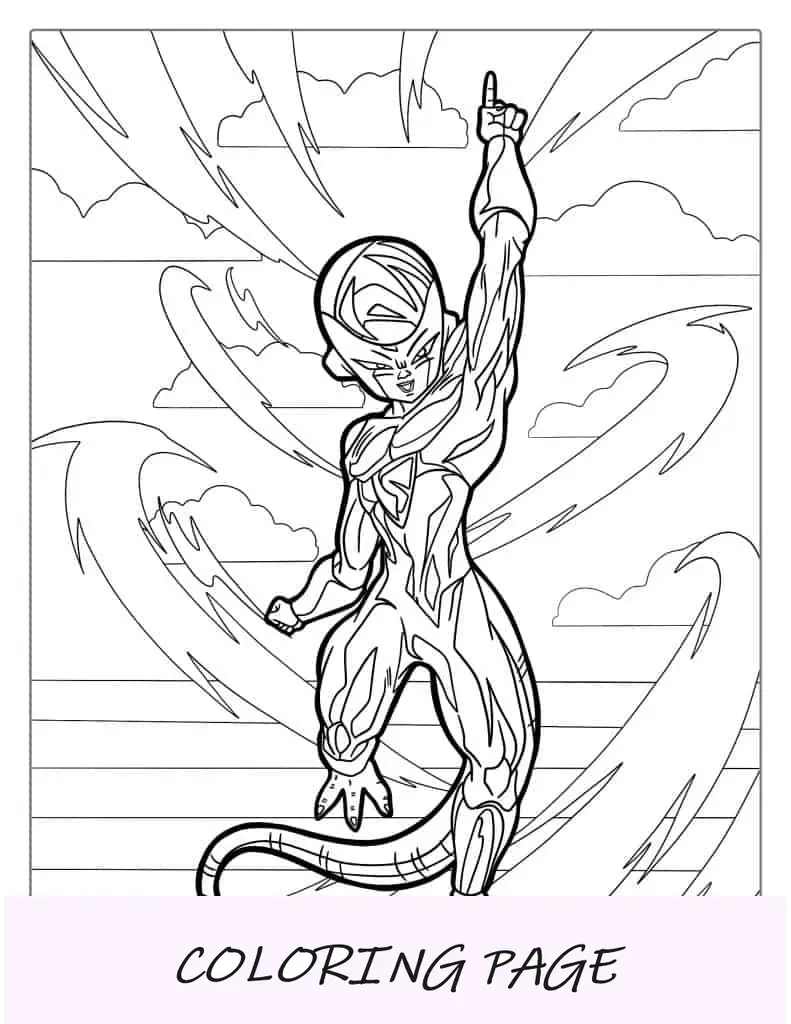Folha para colorir de Freeza